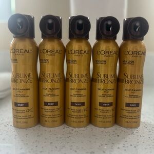 Lot of 5 L’Oréal Paris Sublime Bronze Self-Tanning Mist Airbrush Spray DEEP 4.6